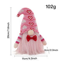 Valentine's Day Decoration Knitted Faceless Doll Heart