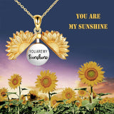 925 Silver You Are My Sunshine Pendant Necklace for Women Girls