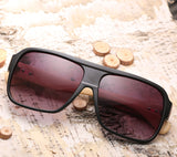 Wooden square sunglasses