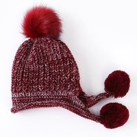 Tide autumn and winter plus velvet warm knitted hat ear protection hat