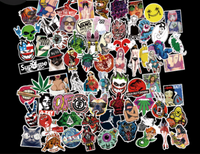 Graffiti stickers 100 sheets of non-repetitive trend car skateboard waterproof stickers