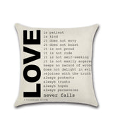 Valentine's Day Love Theme Linen Pillowcase