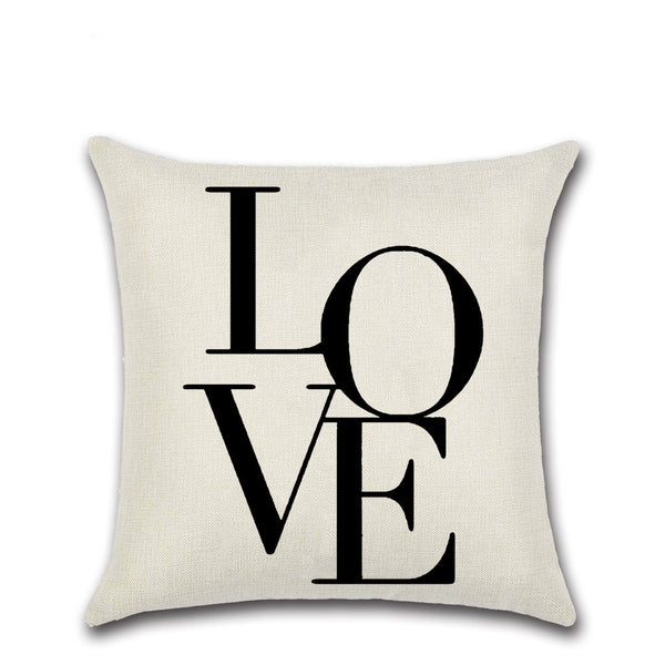 Valentine's Day Love Theme Linen Pillowcase