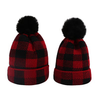 Winter Wool Ball Parent-child Knitted Hat