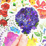 50 Flowers Blooming Element Doodle Stickers