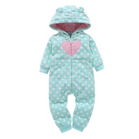 Long-sleeved fleece baby clothes romper