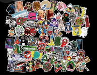 Graffiti stickers 100 sheets of non-repetitive trend car skateboard waterproof stickers