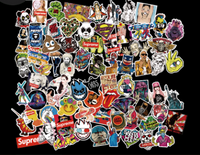 Graffiti stickers 100 sheets of non-repetitive trend car skateboard waterproof stickers