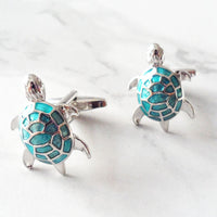 Enamel turtle cufflinks