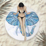 Fringed beach towel round bath towel beach towel