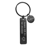 Metal Keychain Cross-Border Brushed Valentine's Day Keychain