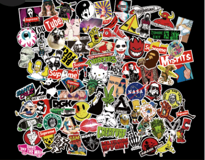 Graffiti stickers 100 sheets of non-repetitive trend car skateboard waterproof stickers