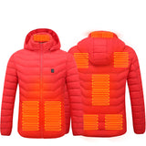 New Heated Jacket Coat USB Electric Jacket Cotton Coat Heater Thermal Clothing Heating Vest Men's Clothes Winter