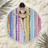 Fringed beach towel round bath towel beach towel