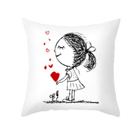 Home Valentine's Day Throw Pillow Cover