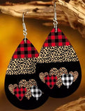 Leather Earrings Set Valentine's Day Heart Pu Leather