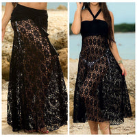 Lace Beach Skirt Solid Beach Bikini