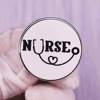 Nurse And Stethoscope Brooch Funny Doctor Nurse