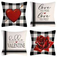 Valentine's Day Pillowcase Linen Truck Love Balloons