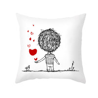 Home Valentine's Day Throw Pillow Cover