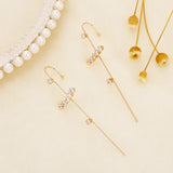 Rhinestone Piercing Ear Hanging Single