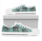 Customized Pattern Low-cut And White Sole Women's Canvas Shoes