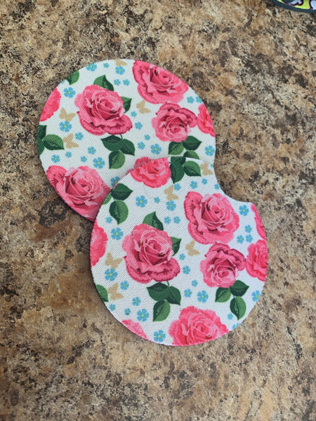 Rose Car Coasters