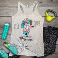 Yoga and Unicorns Graphic Tank