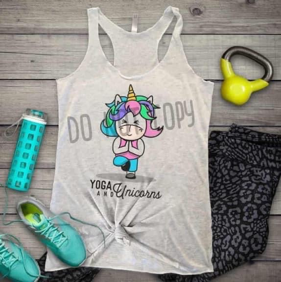 Yoga and Unicorns Graphic Tank