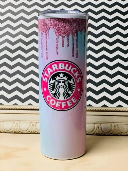 Starbucks Pink Drip 20oz Sublimation Tumbler