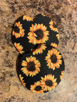 Sunflower Car Coasters