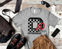 Dad Fatherhood Checkered MTV Design Graphic Tee