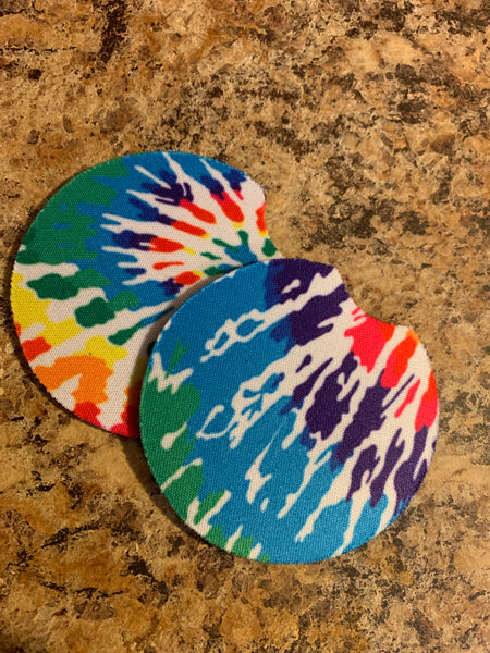 Tie Dye Car Coasters