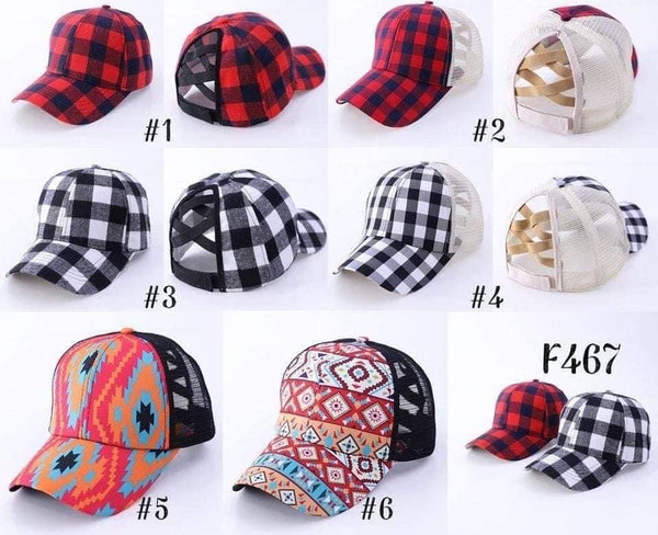 Criss Cross Back Hats (Preorder)