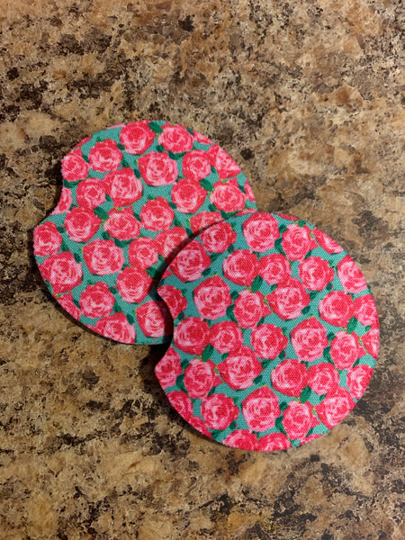 Rose Car Coasters