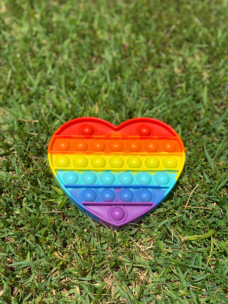 Rainbow Heart Fidget Pop It