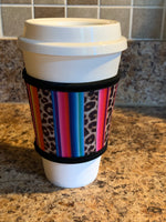 Serape Leopard Coffee Sleeve